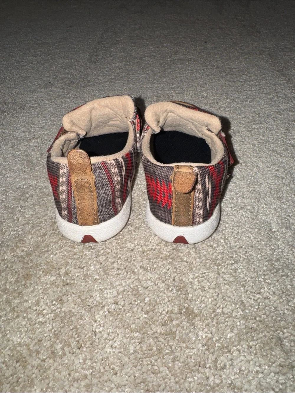 Infant Hooey Driving Mocs in Red Aztec by Twisted X